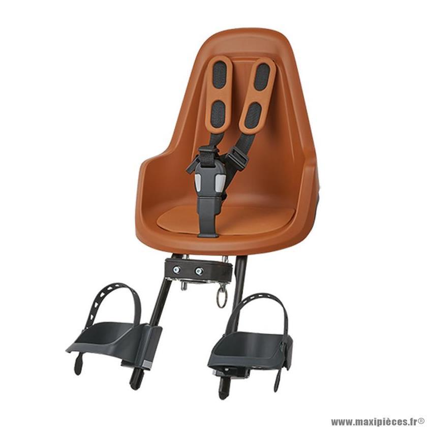 Porte Bebe Velo Avant Sur Tube De Direction Marque Bobike One Mini Marron Chocolat Maxi Pieces Velo