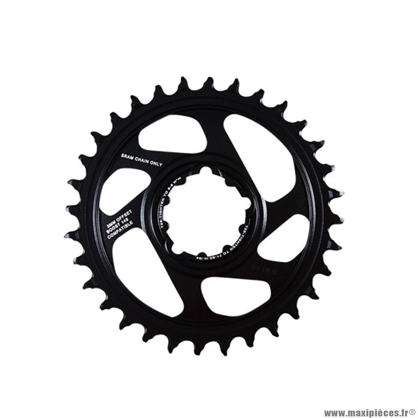 Plateau E*spec Direct Mount 32 Dents – Pour Shimano E8000 / EP8 – Aluminium Noir, Léger Et Accroche Chaîne