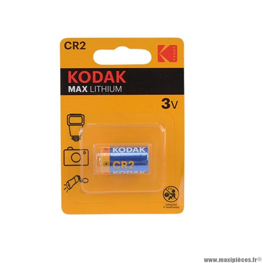 Pile lithium 3v cr2 marque Kodak max Maxi pièces vélo