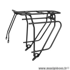 Porte-bagage vélo arrière à tringles couleur alu noir réglable 26p-28p-700c pour produit mik gamme basil -poids maxi 25kgs-