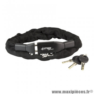 Antivol vélo chaine à clé crops diamètre 6mm l1.10m couleur noir - pour avec alarme sonore 159964 marque Trelock