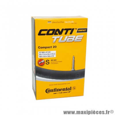 Chambre à air vélo 20x1.50-2.00 marque Continental valve presta