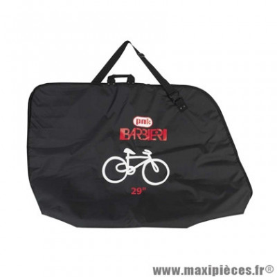 Housse de transport vélo toile couleur noir avec 2 poches pour roues (lg150xl20xh108) - 320l