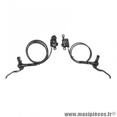 Frein à disque VTT hydraulique marque Shimano mt200 avant+arrière couleur noir durite 800+1600mm (sans disque) (kit)