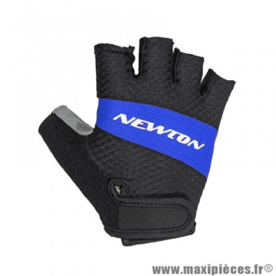 Gants vélo adulte été court marque Newton tech couleur bleu-noir taille m