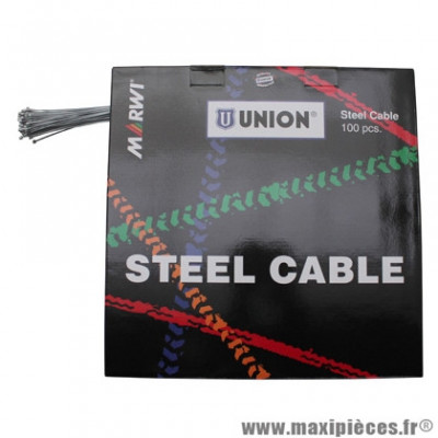 Cable de dérailleur marque Marwi acier pour shimano et adaptable 1,2mm 2,10m (x100)