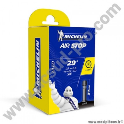 Chambre à air vélo 29x1.90 / 2.50 marque Michelin a4 schrader 34mm 220g (48/62-622) (boite)