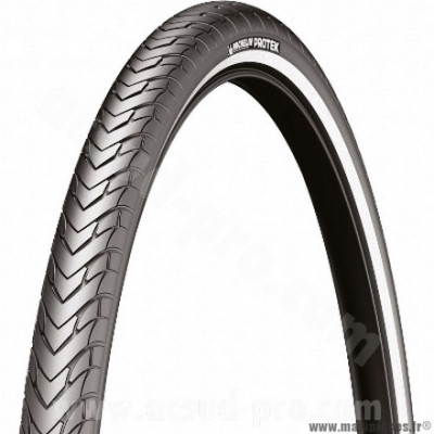 Pneu 700x28 marque Michelin protek 1mm bandes réfléchissantes e-bike ready tringle rigide (28-622)