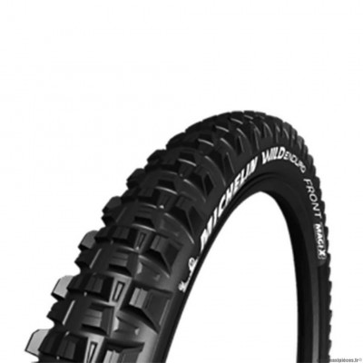 Pneu VTT 29x2.40 tringle souple marque Michelin wild enduro front magix tub ready couleur noir (61-559)