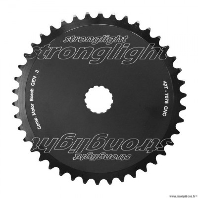 Plateau VTT direct mount 42 dents noir alu Stronglight VAE mono alu 7075 Stronglight