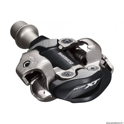 Pédales VTT automatique marque Shimano xt m8100 spd couleur grise avec cales