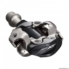 Pédales VTT automatique marque Shimano xt m8100 spd couleur grise avec cales