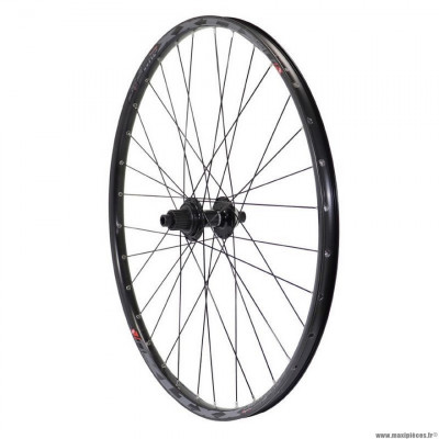 Roue VTT 29p klixx boost all mountain disc arrière noir moyeu centerlock shimano mt510 12 vitesses microspline (pour tubeless et tubetype) axe traversant 12-148 - jante largeur extérieur 29mm intérieur 23mm Vélox