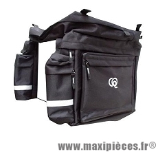 Sacoche arrière triple pour porte bagage 40x38x43 cm 64 litres marque Leader- Equipement cycle