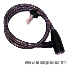 Antivol vélo spirale a clé plate 0,80m diamètre 12mm marque WTP - Accessoire vélo