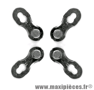 Attache rapide 11 vitesses argent (x2) marque KMC - Matériel pour Vélo