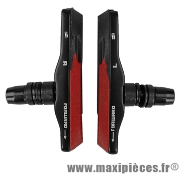 Porte patins VTT v-brake 72mm noir/rouge support alu (la paire) marque Baradine - Accessoire vélo
