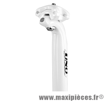 Tige de selle VTT diamètre 27,2mm l350mm blanc marque Uno - Pièce vélo
