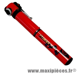 Mini pompe fit tele r (route) 7 bars vs/vp diamètre 20mm rouge marque Airace - Accessoire vélo