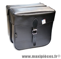 Sacoche s14 rectangle 1 fermeture noir 30x30x11 cm (la paire) marque Sporfabric- Equipement cycle