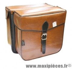 Sacoche s14 rectangle 1 fermeture marron 30x30x11 cm (la paire) marque Sporfabric- Equipement cycle