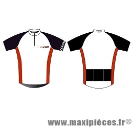 Maillot manches courtes blanc/noir xl marque Oktos- Equipement cycle
