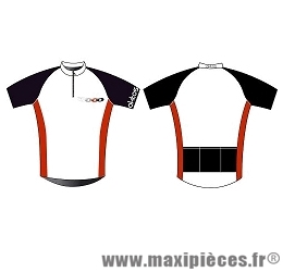 Maillot manches courtes blanc/noir xxl marque Oktos- Equipement cycle