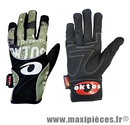 Gants de vélo BMX longs otkos design vert m marque Oktos- Equipement cycle