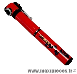 Mini pompe fit tele r (route) 7 bars vs/vp diamètre 20mm rouge marque Airace - Accessoire vélo