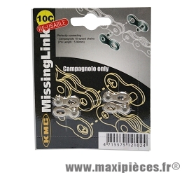 Attache rapide 10 vitesses compatible campagnolo (x2) marque KMC - Matériel pour Vélo