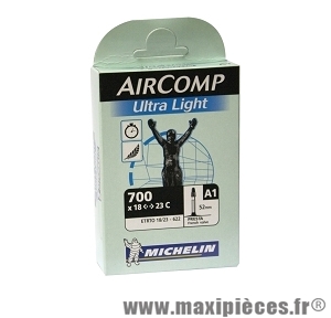 Chambre à air dimensions 700 x 18/23 a1 ultra light presta (valve 52mm) marque Michelin - Pièce vélo