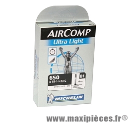 Chambre à air dimensions 650 x 18/23 b1 ultra-light presta (26-4m) marque Michelin - Pièce vélo