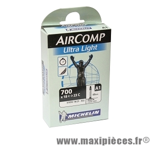 Chambre à air dimensions 700 x 18/23 a1 ultra light presta (valve 60mm) marque Michelin - Pièce vélo