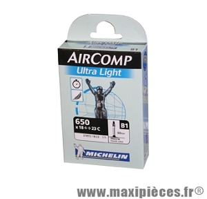 Chambre à air dimensions 650 x 18/23 b1 light presta (valve 60mm) marque Michelin - Pièce vélo