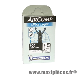 Chambre à air dimensions 700 x 18/23c a1ultra light presta (valve 40mm) marque Michelin - Pièce vélo