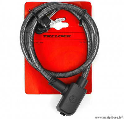 Antivol vélo Câble a clé 0.75m x 10mm - Accessoires Vélo Trelock