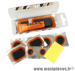 Nécessaire réparation allbike (9 rustines + tube dissolution 10 ml + rape) marque Vélox - Accessoire vélo