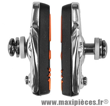 Porte patins route 55mm orange/noir support alu (la paire) marque Baradine - Accessoire vélo