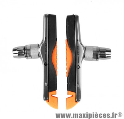 Porte patins VTT v-brake 78mm noir/orange support alu (la paire) marque Baradine - Accessoire vélo