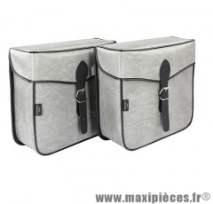 Sacoche s14 rectangle 1 fermeture gris 30x30x11 cm (la paire) marque Sporfabric- Equipement cycle