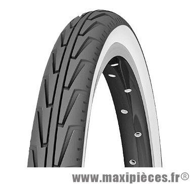 Pneu pour vélo de taille 20 x 1,75 diabolo city blanc/noir marque Michelin