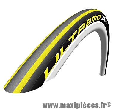 Pneu de vélo Schwalbe Ultremo ZX 700x23C HD Speed Guard (ETRTO 23-622) noir et jaune *Déstockage !