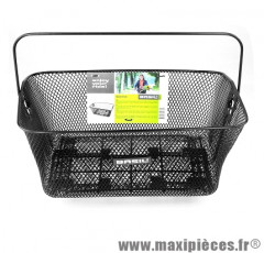 Panier arrière métallique noir fixation porte bagages marque Basil - Matériel pour Vélo