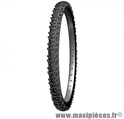 Pneu de vélo dimension 26 x 2,00 country mud tringle rigide noir marque Michelin