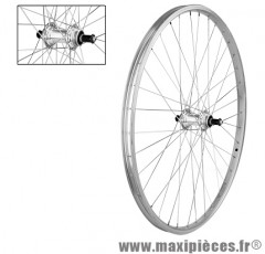 Roue arrière 24 pouces alu polie blocage roue libre marque Rovva