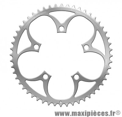 Plateau 54 dents zephyr diamètre 110mm argent 5 branches (extérieur) marque Spécialités TA - Pièce vélo