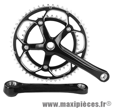 Pédalier sx couleur carbone isis l172,5 (plateau cnc 53 et 39 dents) - Accessoire Vélo Pas Cher