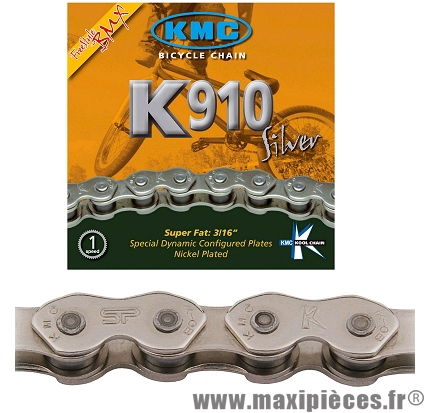 Cha ne de v lo BMX k910 kool s ries 100m marque KMC Mat riel