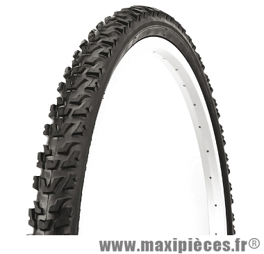 Pneu de vélo dimension 26 x 1,95 terrain gras noir marque Deli Tire