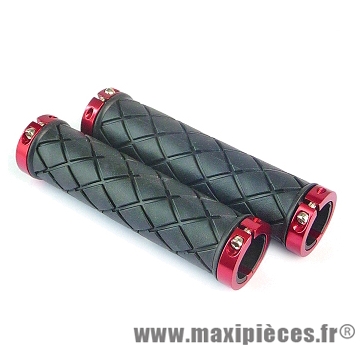 Revêtement de poignée pour vélo VTT cuadro lock rouge 130mm sous carte marque Herrmans - Accessoire vélo